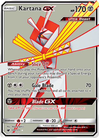 Kartana GX (106/111) [Sol y Luna: Invasión Carmesí] 
