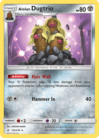Alolan Dugtrio (122/214) [Sol y Luna: Vínculos inquebrantables] 