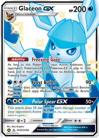 Glaceon GX (SV55/SV94) [Sol y Luna: Destinos Ocultos - Bóveda Brillante] 