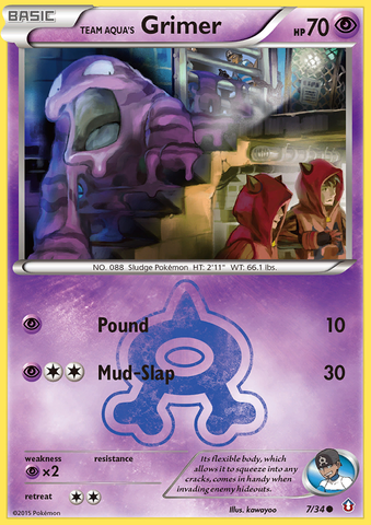 Grimer del Equipo Aqua (34/7) [XY: Doble Crisis] 