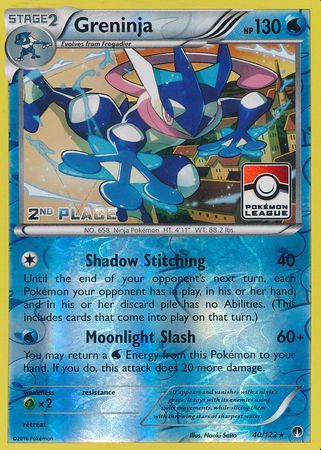 Greninja (40/122) (Promoción de liga, 2.º puesto) [XY: BREAKpoint] 