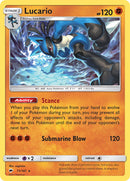 Lucario (71/147) (Exclusivo de la baraja temática) [Sol y luna: Sombras ardientes] 