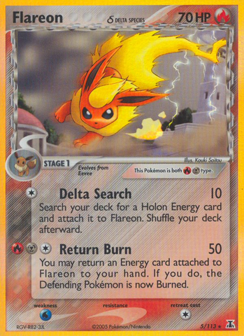 Flareon (5/113) (Especie Delta) [EX: Especie Delta] 
