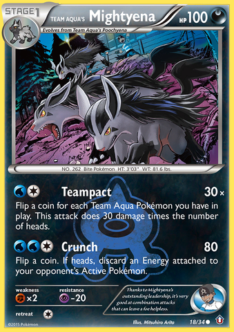 Mightyena del Equipo Aqua (18/34) [XY: Doble Crisis] 