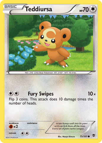 Teddiursa (75/101) [Blanco y negro: Explosión de plasma] 