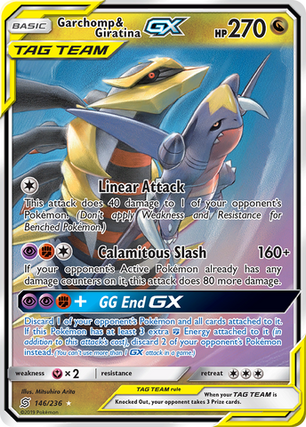 Garchomp y Giratina GX (146/236) [Sol y Luna: Mentes unificadas] 