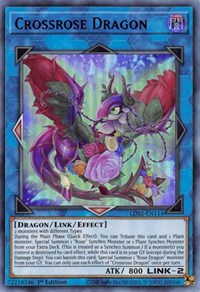 Dragón Crossrose (Azul) [LDS2-EN114] Ultra raro 