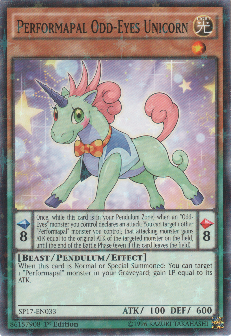 Unicornio Performapal de Ojos Anómalos [SP17-EN033] Starfoil Raro 