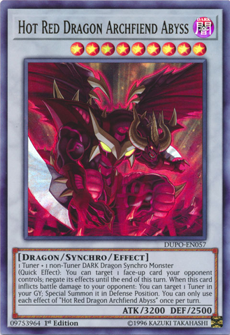 Dragón Rojo Caliente Archidemonio Abismo [DUPO-EN057] Ultra Raro 