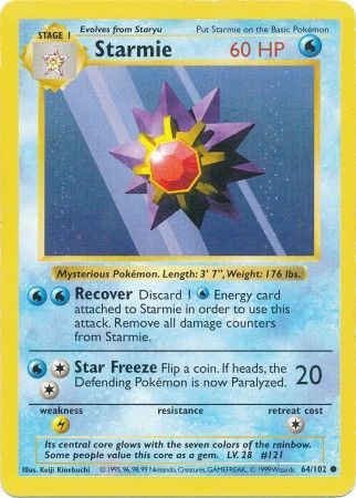 Starmie (64/102) [Conjunto básico Shadowless Unlimited] 