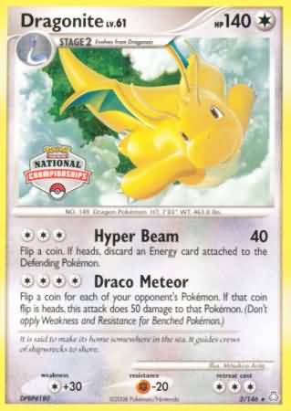 Dragonite (2/146) (Campeonato Nacional) [Diamond &amp; Pearl: Legends Awakened] 