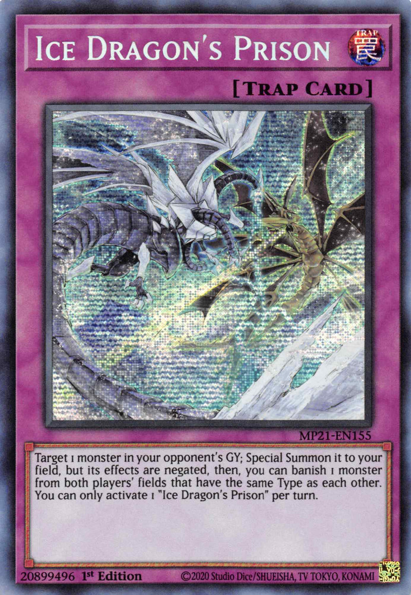 Prisión del Dragón de Hielo [MP21-EN155] Secreto Prismático Raro 