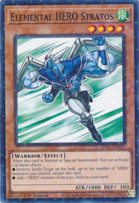 Elemental HERO Stratos (Terminal de duelo) [HAC1-EN015] Común 