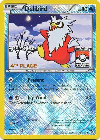 Delibird (38/149) (4to lugar de promoción de liga) [Blanco y negro: límites cruzados] 