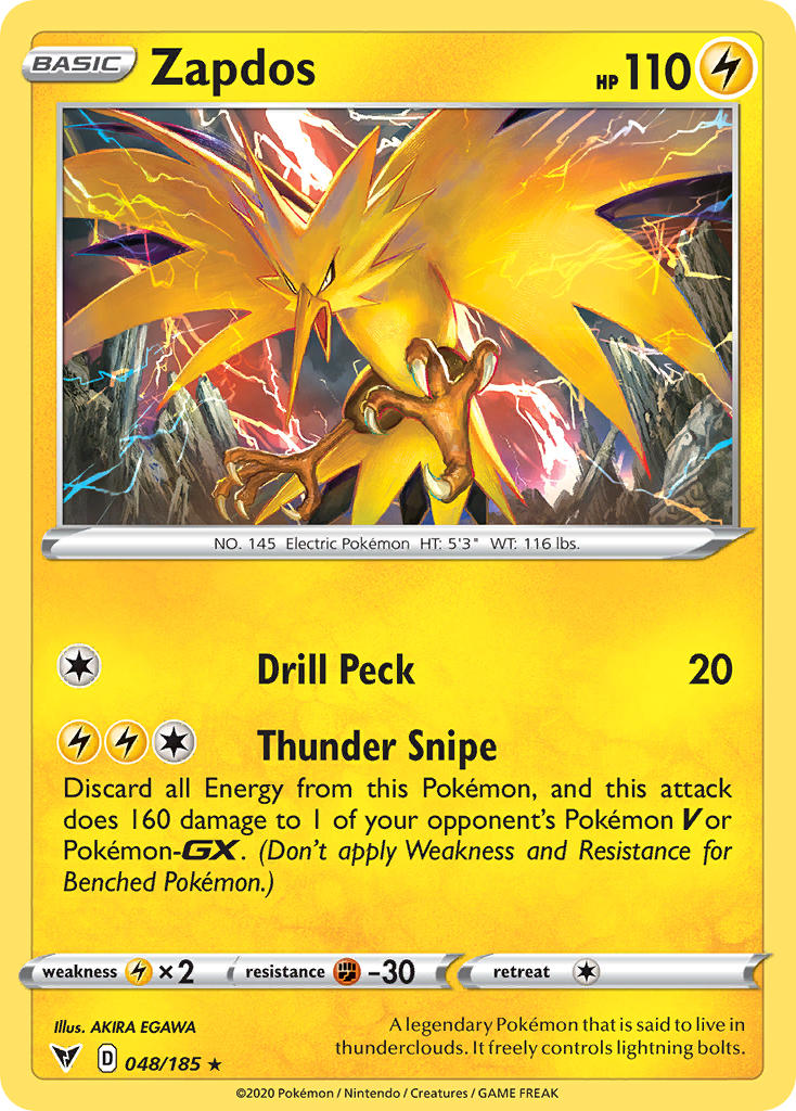 Zapdos (048/185) [Espada y escudo: voltaje vívido] 