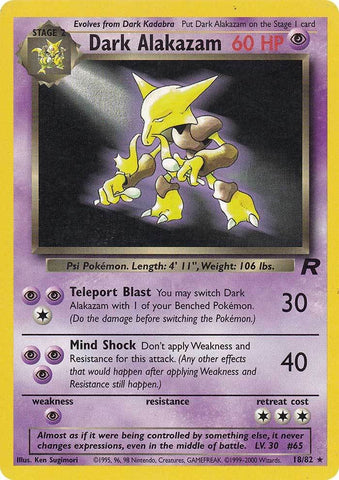 Alakazam oscuro (18/82) [Team Rocket Unlimited] 