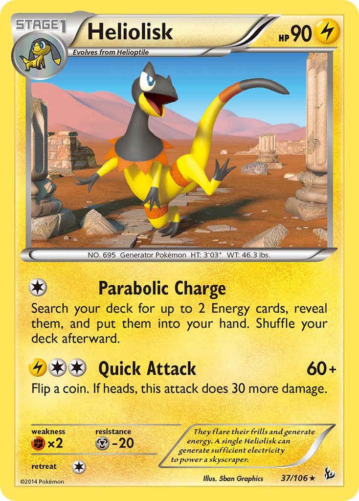 Heliolisk (37/106) (Exclusivo de la cubierta temática) [XY: Flashfire] 