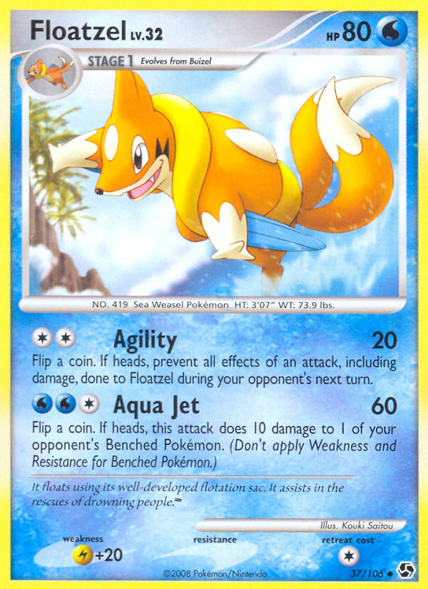 Floatzel (37/106) [Diamante y Perla: Grandes encuentros] 
