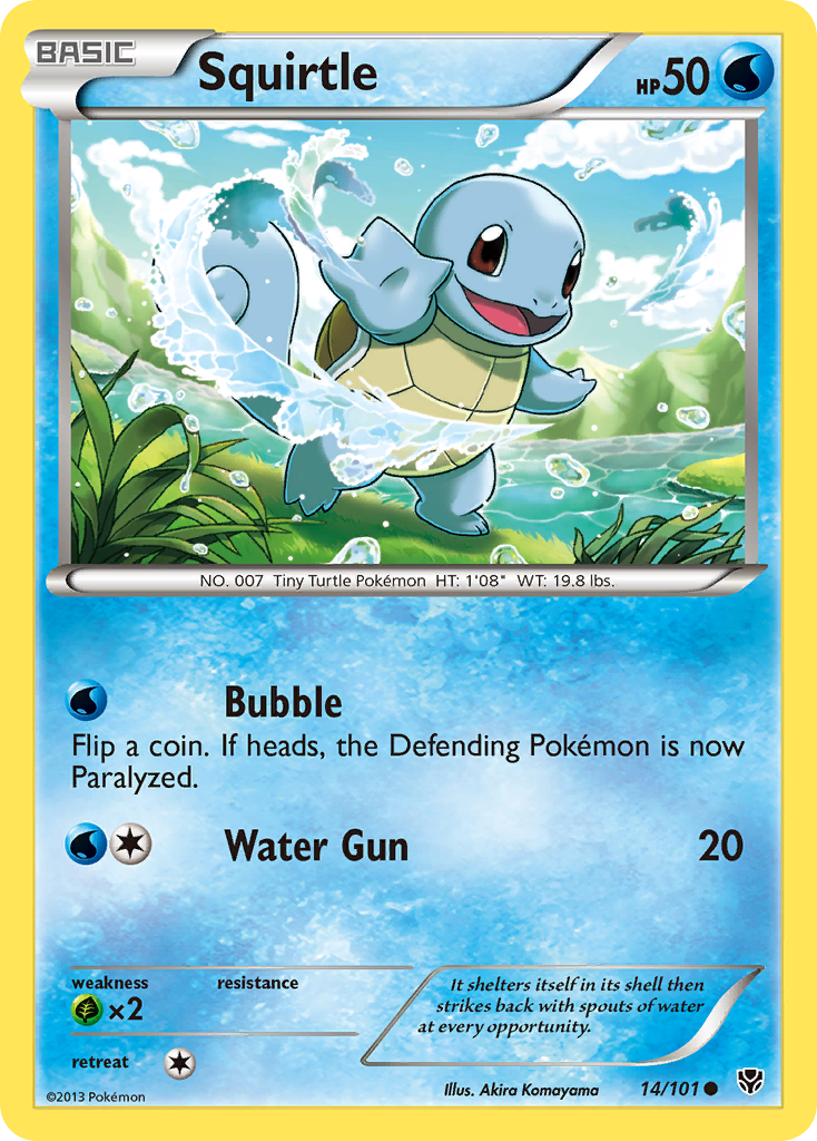 Squirtle (14/101) [Blanco y negro: Explosión de plasma] 