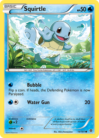 Squirtle (14/101) [Blanco y negro: Explosión de plasma] 