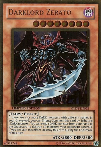 Señor Oscuro Zerato [GLD4-EN022] Oro Raro 