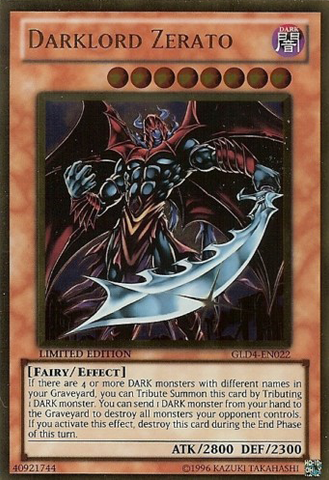 Señor Oscuro Zerato [GLD4-EN022] Oro Raro 