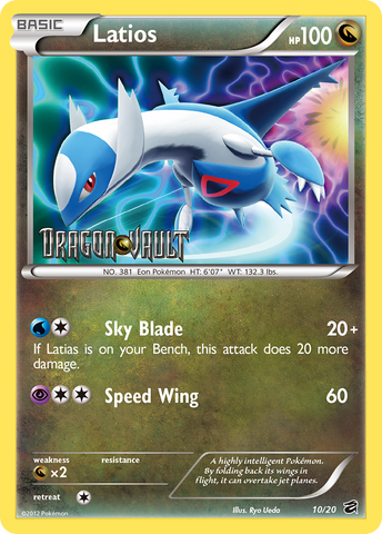 Latios (20/10) (Exclusivo en blíster) [Blanco y negro: Dragon Vault] 