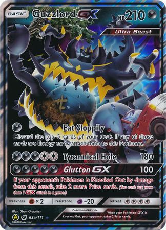 Guzzlord GX (63a/111) (Tarjeta Jumbo) [Sol y Luna: Invasión Carmesí] 