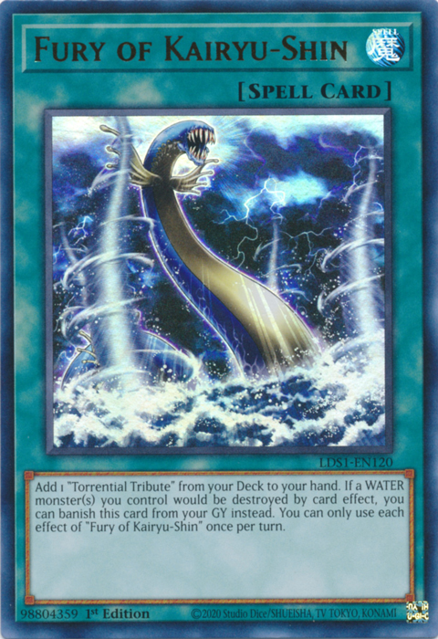 Furia de Kairyu-Shin [LDS1-EN120] Ultra raro 