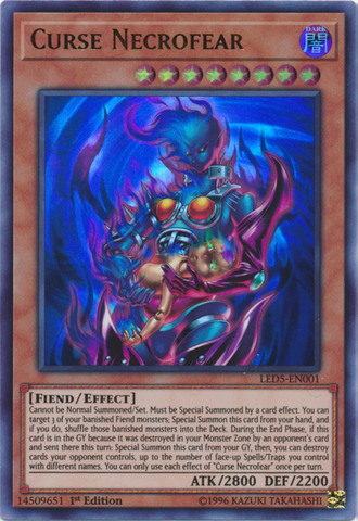 Maldición Necromiedo [LED5-EN001] Ultra Raro 