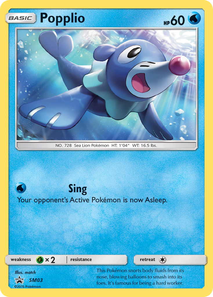 Popplio (SM03) [Sol y Luna: Promociones de Estrella Negra] 
