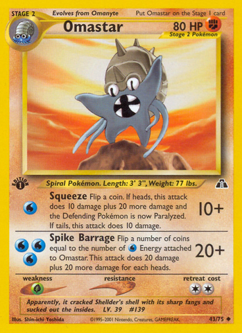 Omastar (43/75) [Neo Discovery 1.ª edición] 