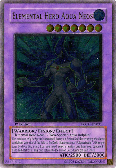 Héroe elemental Aqua Neos [POTD-EN031] Último raro 