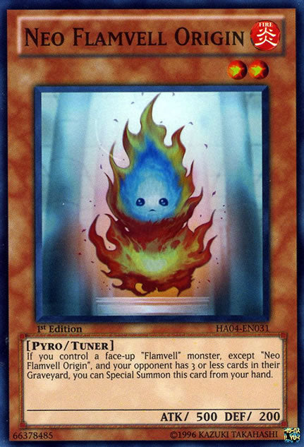 Origen Neo Flamvell [HA04-EN031] Súper Raro 