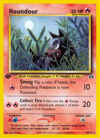 Houndour (24/75) [Neo Discovery 1.ª edición] 