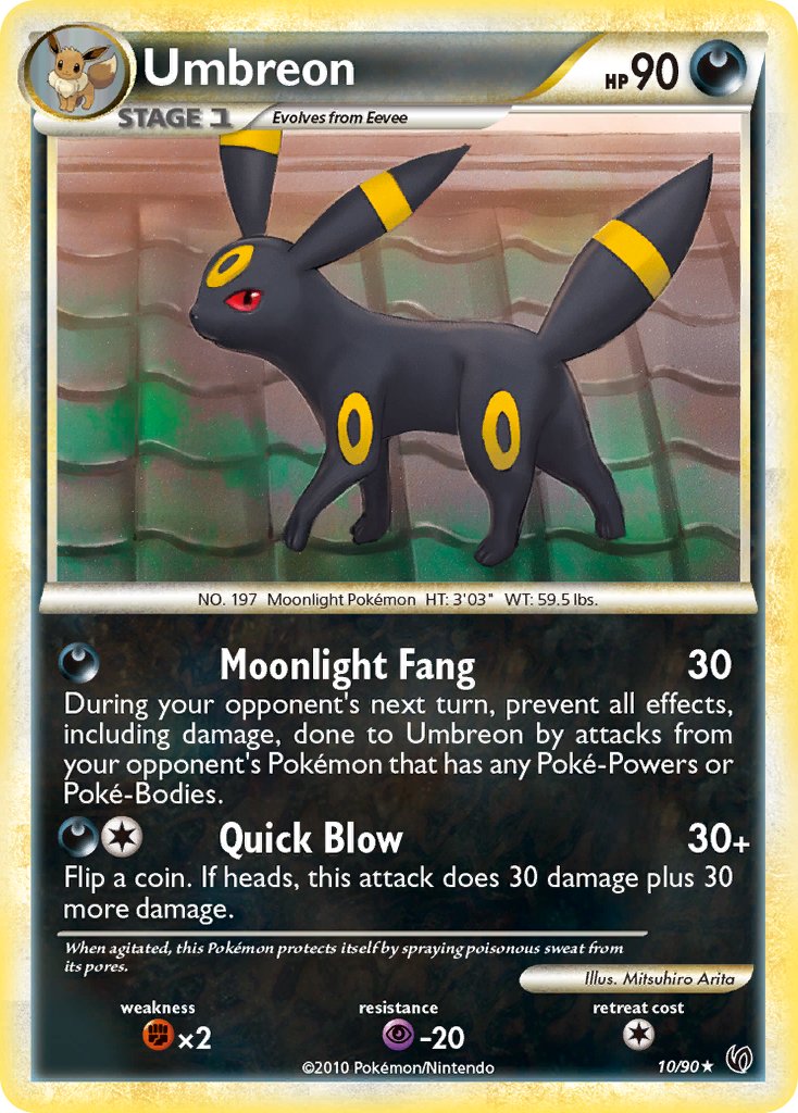 Umbreon (10/90) (Exclusivo de la baraja temática) [HeartGold y SoulSilver: Undaunted] 