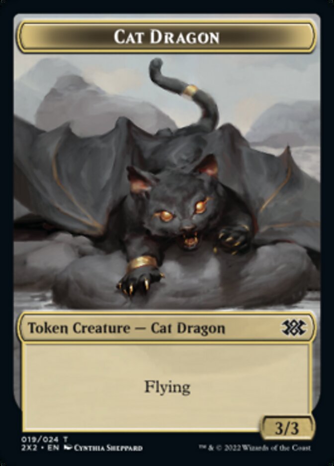 Gato Dragón // Soldado Ficha de doble cara [Fichas Double Masters 2022] 