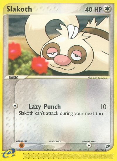 Slakoth (80/100) [EX: Tormenta de arena] 