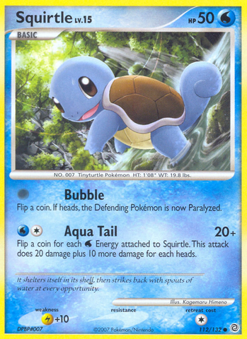 Squirtle (112/132) [Diamante y Perla: Maravillas secretas] 