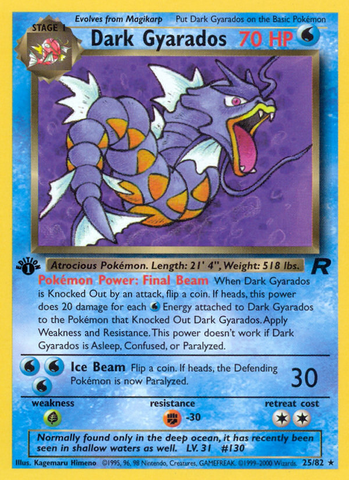 Dark Gyarados (25/82) [Equipo Rocket 1.ª edición] 
