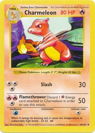 Charmeleon (24/102) [Conjunto básico Shadowless Unlimited] 