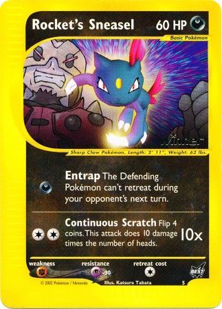Rocket's Sneasel (5) (Ganador) [Mejor de las promociones] 