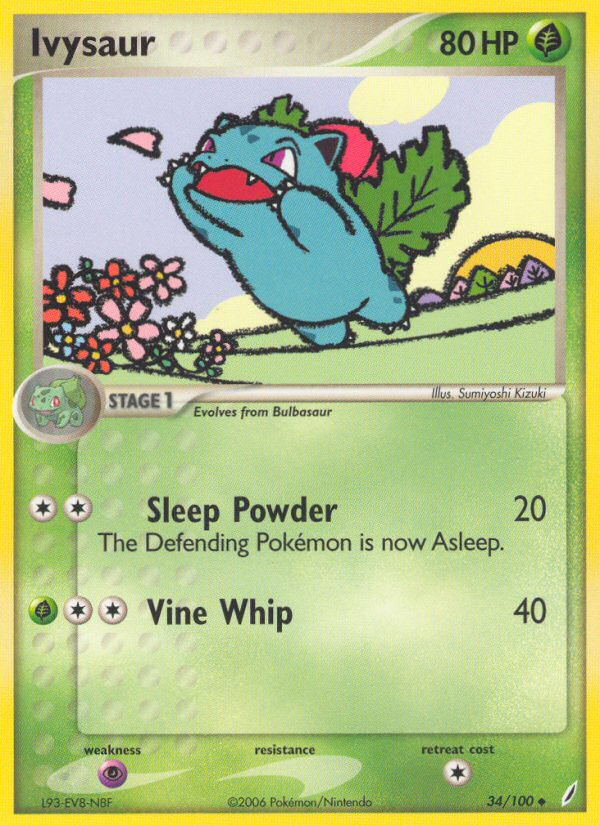 Ivysaur (34/100) [EX: Guardianes de Cristal] 