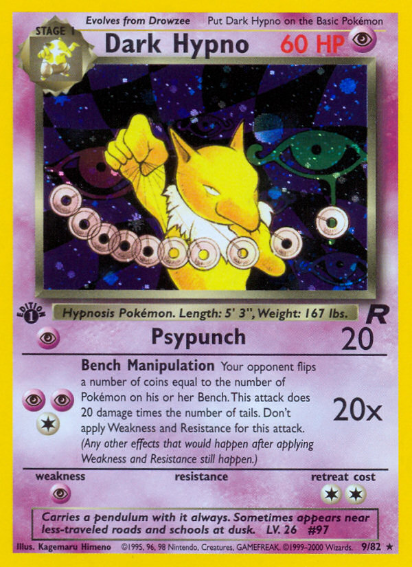 Hypno oscuro (9/82) [Team Rocket 1.ª edición] 