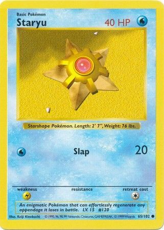 Staryu (65/102) [Conjunto básico Shadowless Unlimited] 