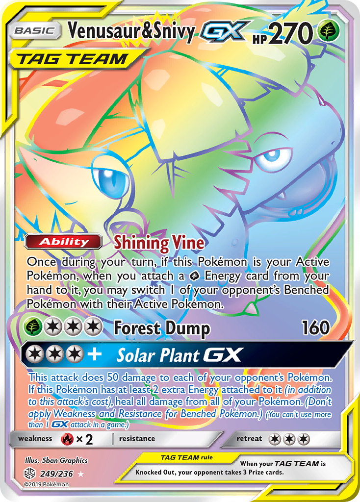 Venusaur y Snivy GX (249/236) [Sol y Luna: Eclipse cósmico] 