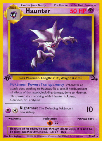 Haunter (21/62) [Fossil 1.ª edición] 