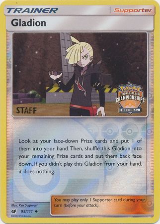 Gladion (95/111) (Personal de promoción del campeonato regional) [Sol y luna: Crimson Invasion] 