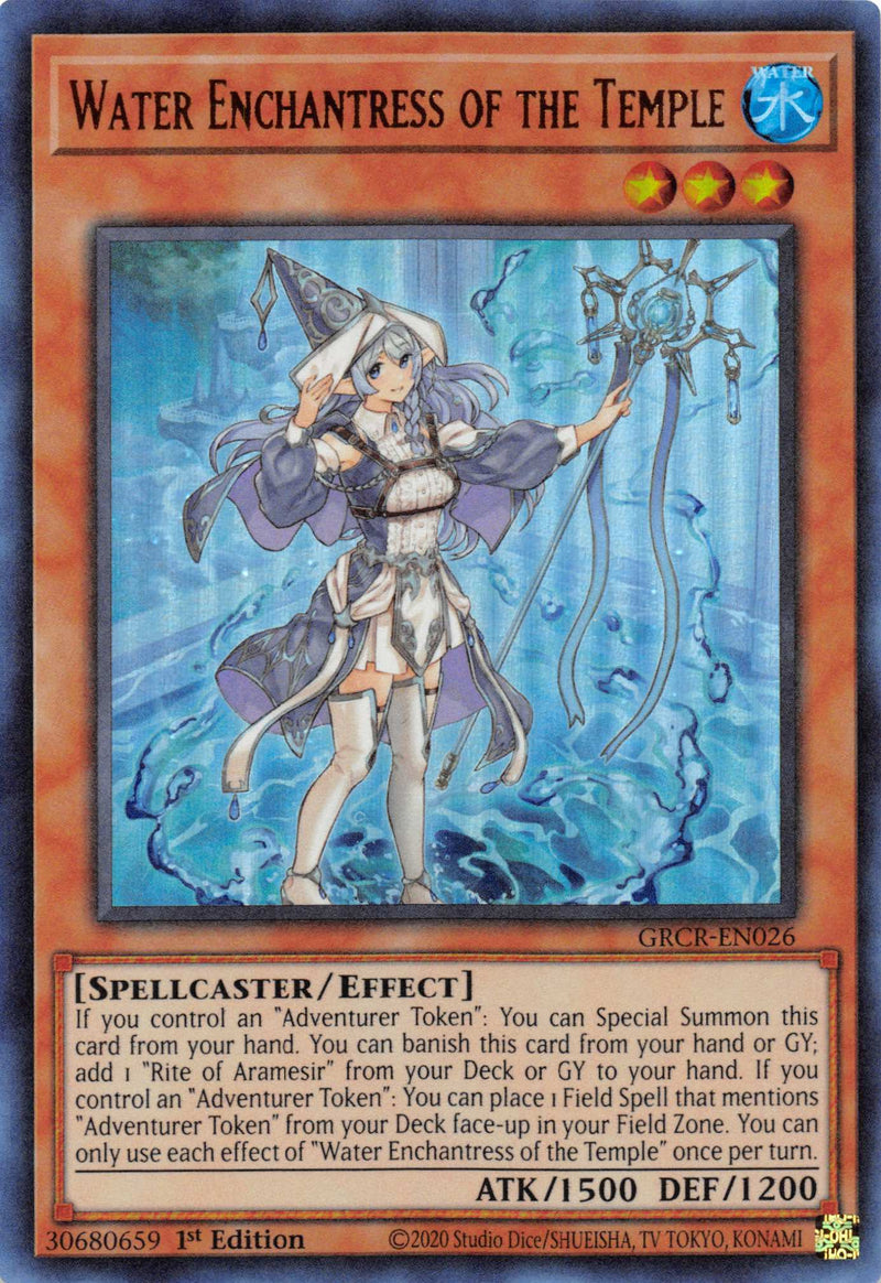 Hechicera de agua del templo [GRCR-EN026] Ultra raro 