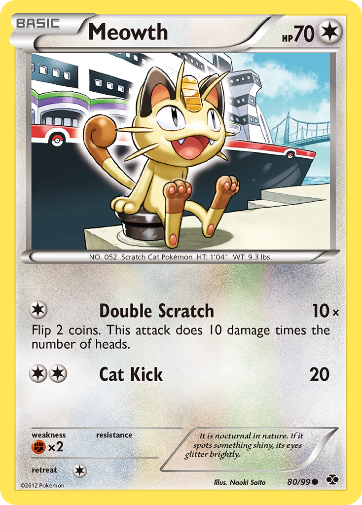 Meowth (80/99) [Blanco y negro: Próximos destinos] 